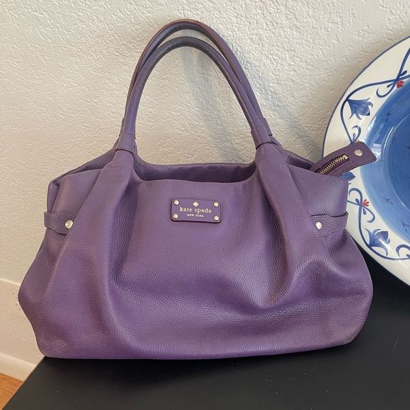 kate spade Handbags - Kate Spade Berkshire Road Leather Stevie Bag In Purple.